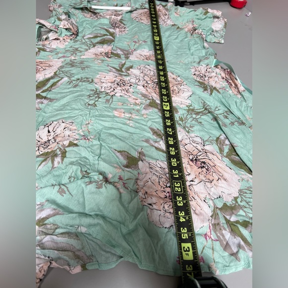 DAVI&DANI SZ 1X flowy pistachio green floral dress - Picture 7 of 10